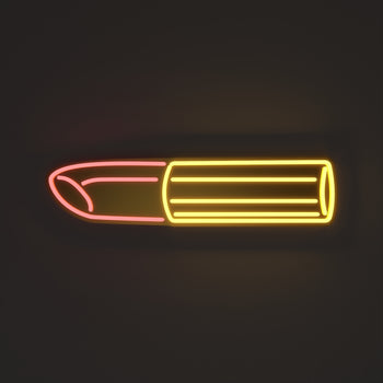 Golden Lipstick by Tom Wesselmann, LED neon sign