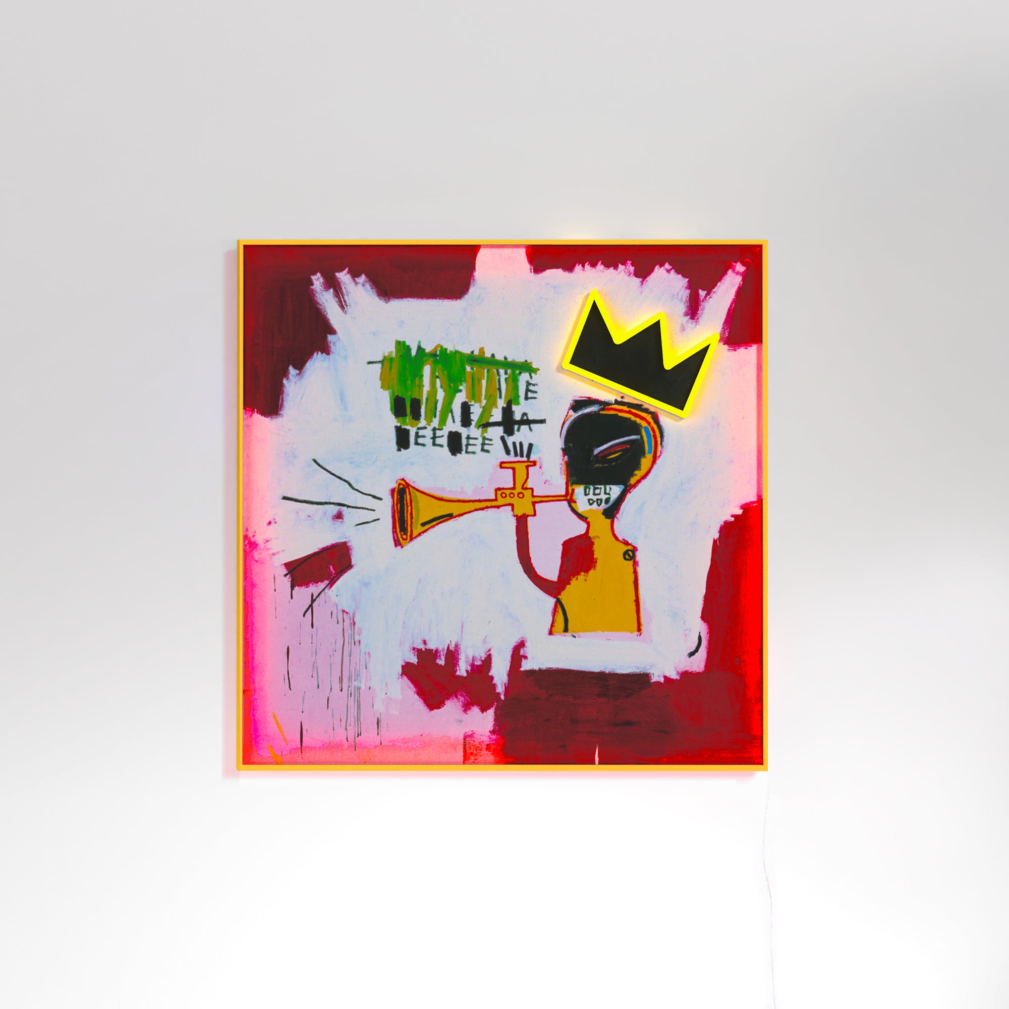 Trumpet Painting YP x Jean Michel Basquiat, LED neon sign