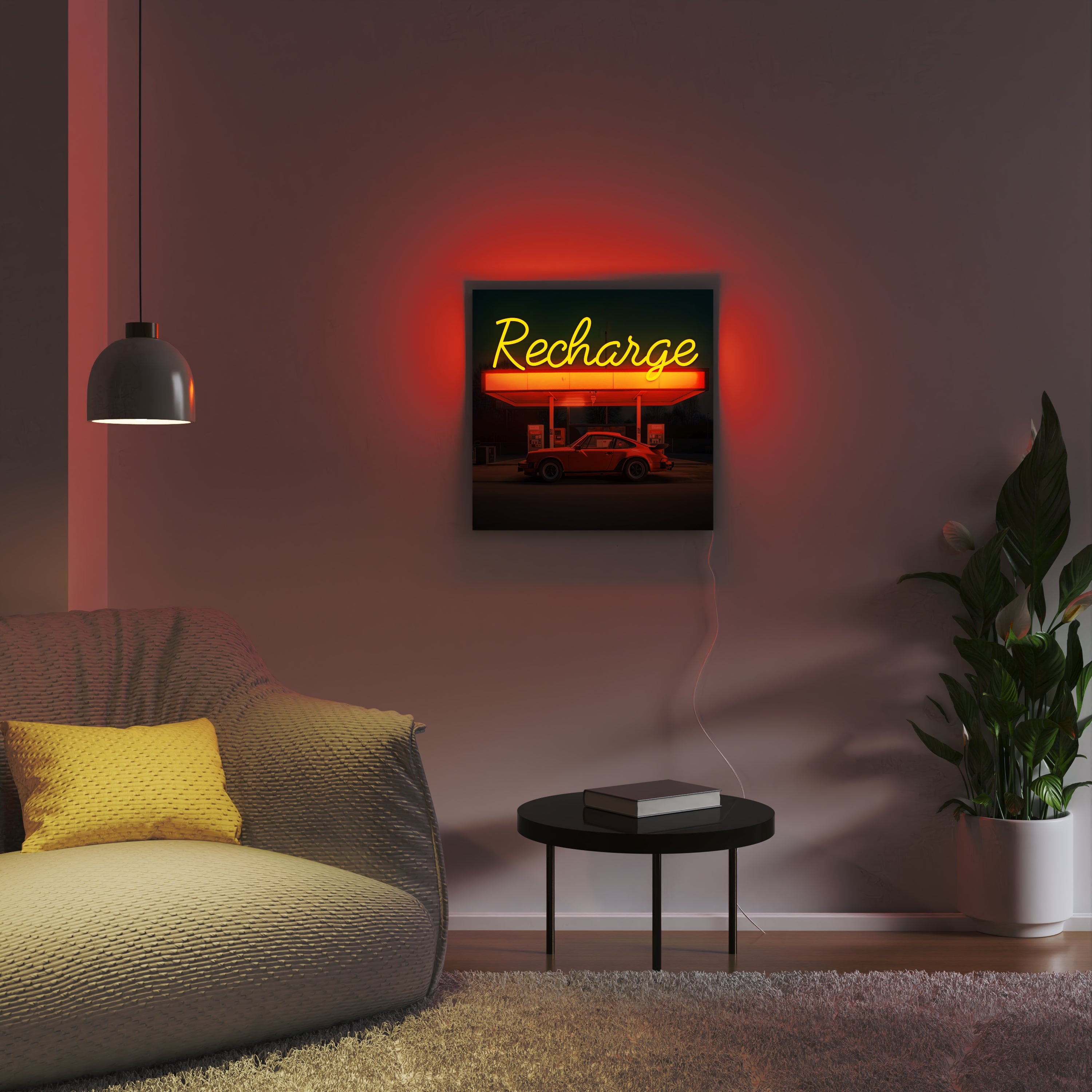 Recharge by Yellowpop Wonderland, led neon sign