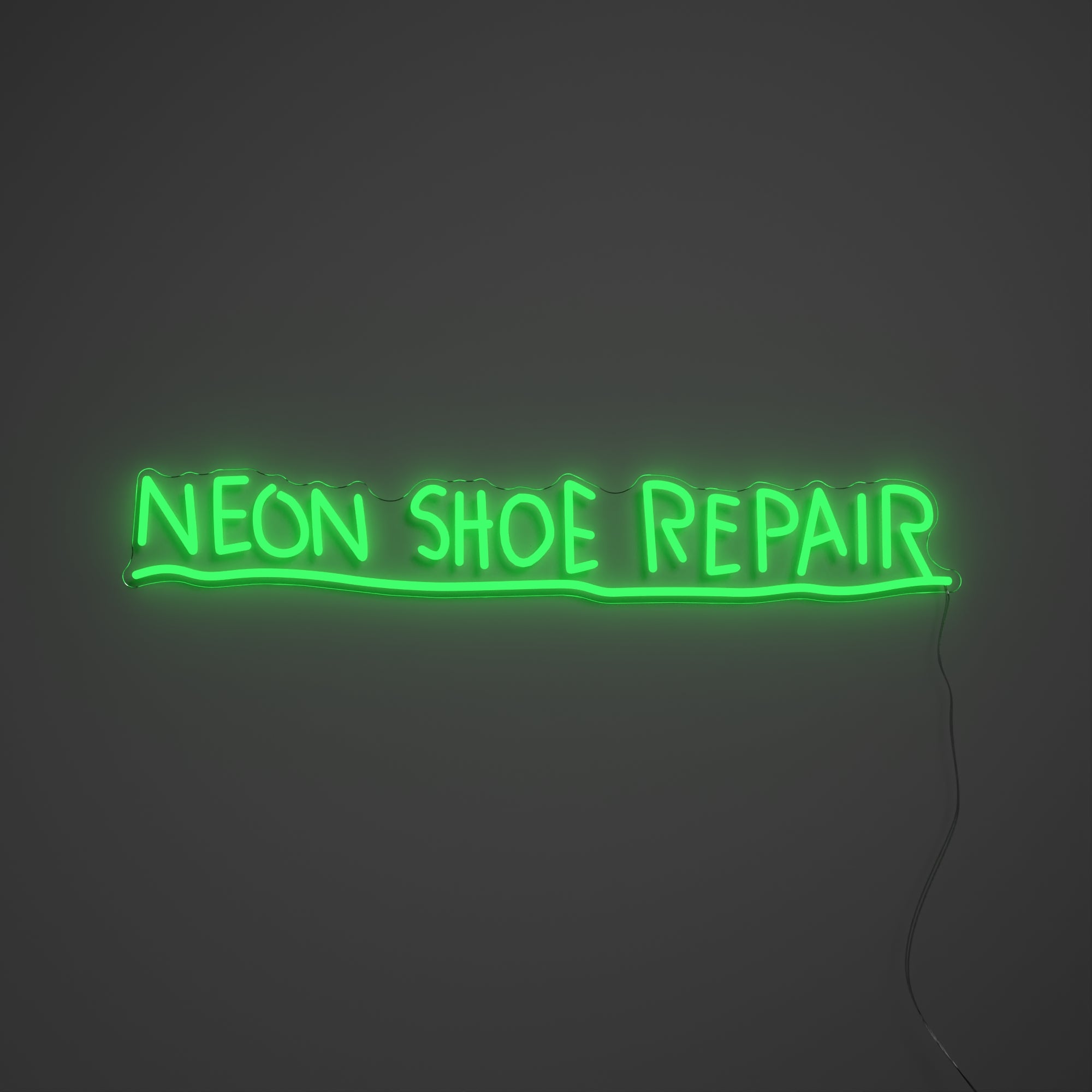 Neon Shoe Repair YP x Jean Michel Basquiat, LED neon sign