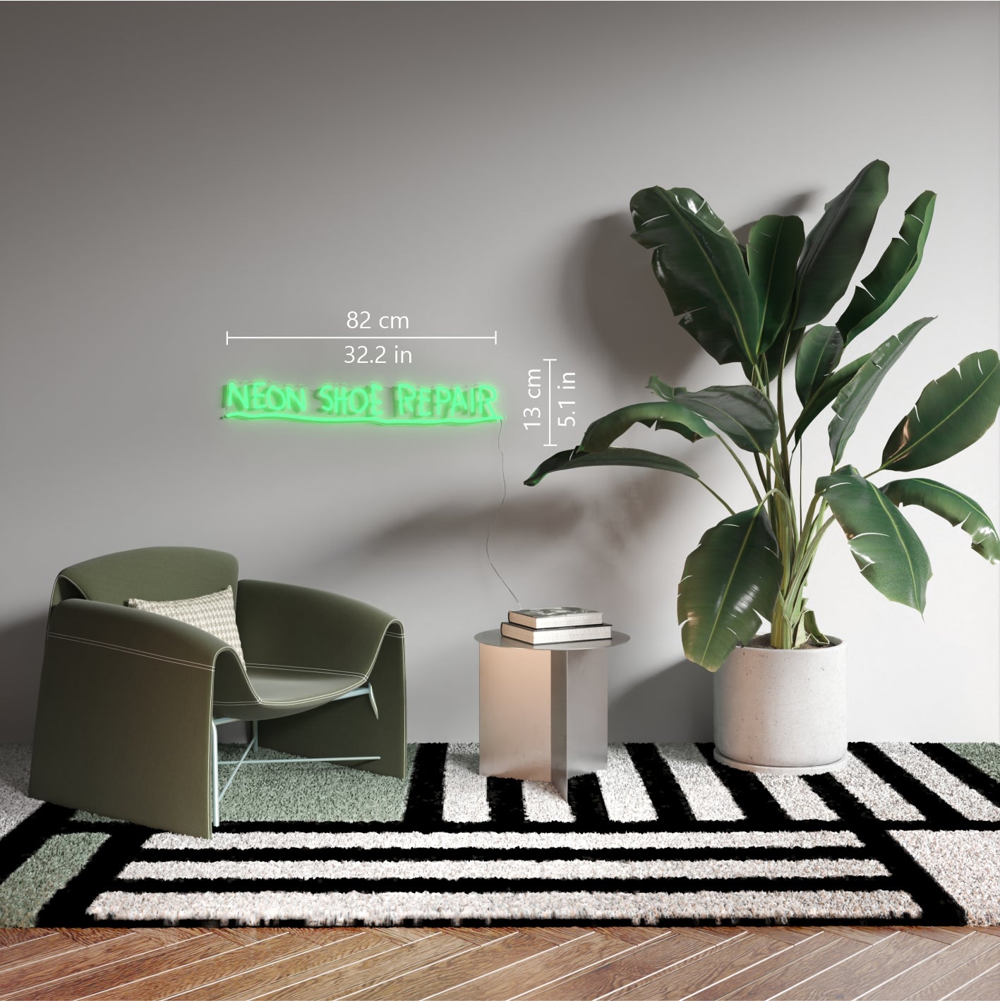 Neon Shoe Repair YP x Jean Michel Basquiat, LED neon sign