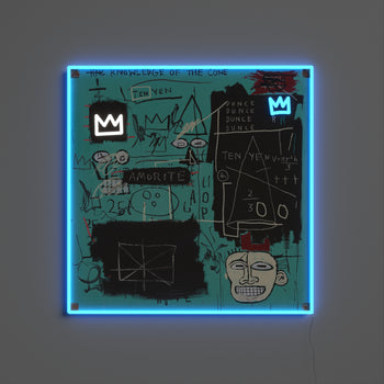 Equals Pi YP x Jean Michel Basquiat, LED neon sign