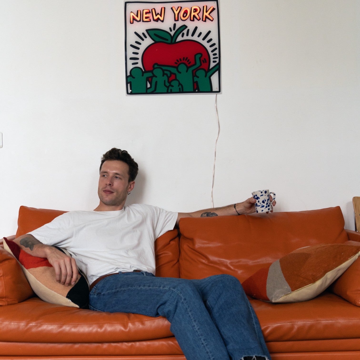 New York Yellowpop x Keith Haring, led neon sign