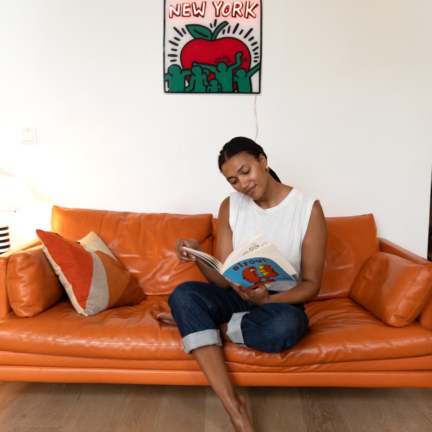 New York Yellowpop x Keith Haring, led neon sign