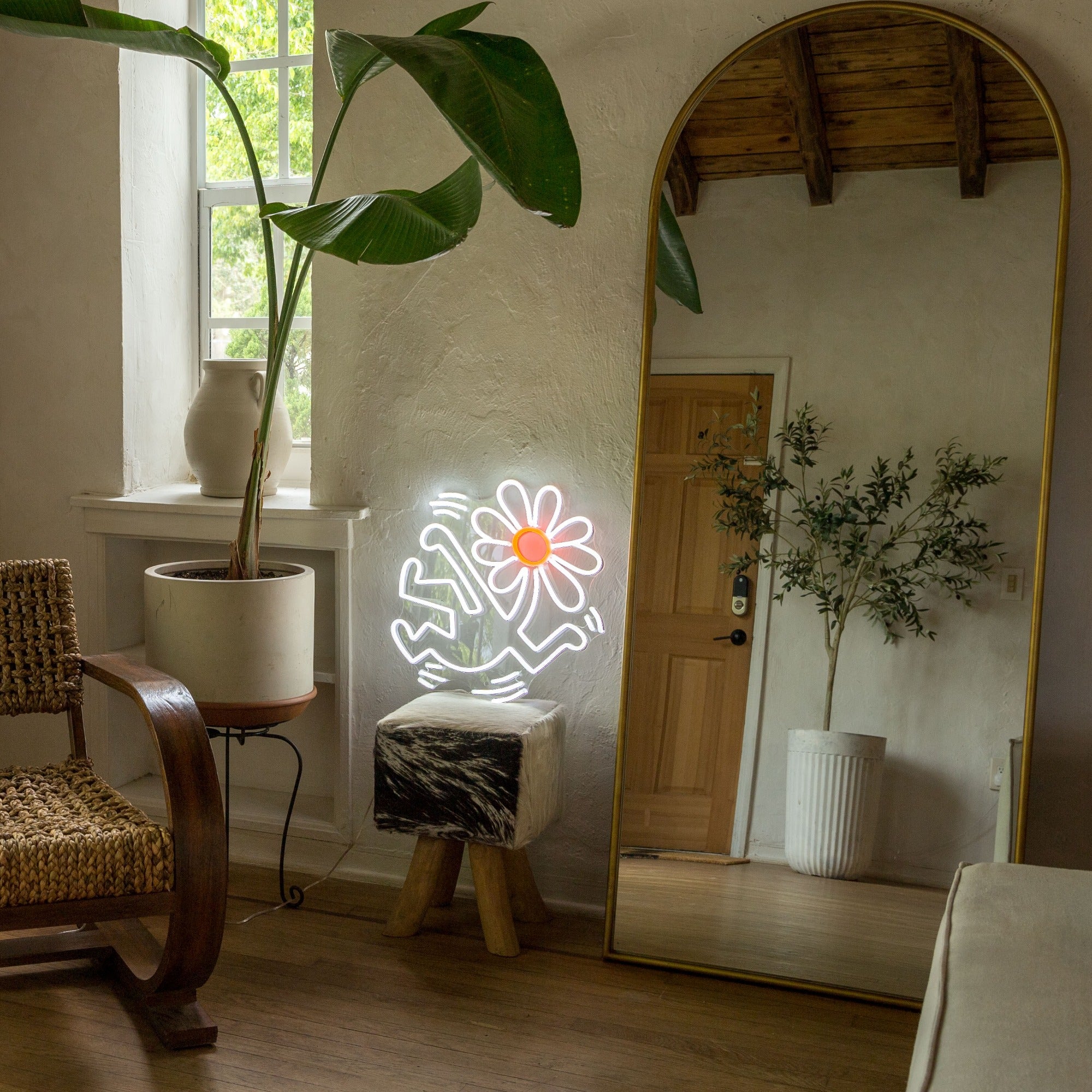 Flower Head, YP x Keith Haring, LED neon sign