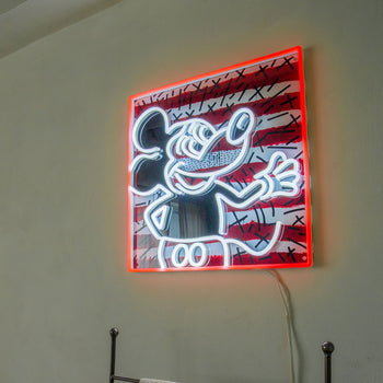 Keith Haring x Mickey 1 “Retro stripes”, LED neon sign