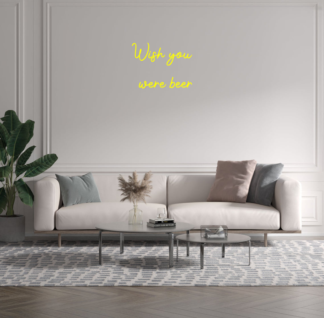 Custom text: Wish you
were beer - YELLOWPOP USA