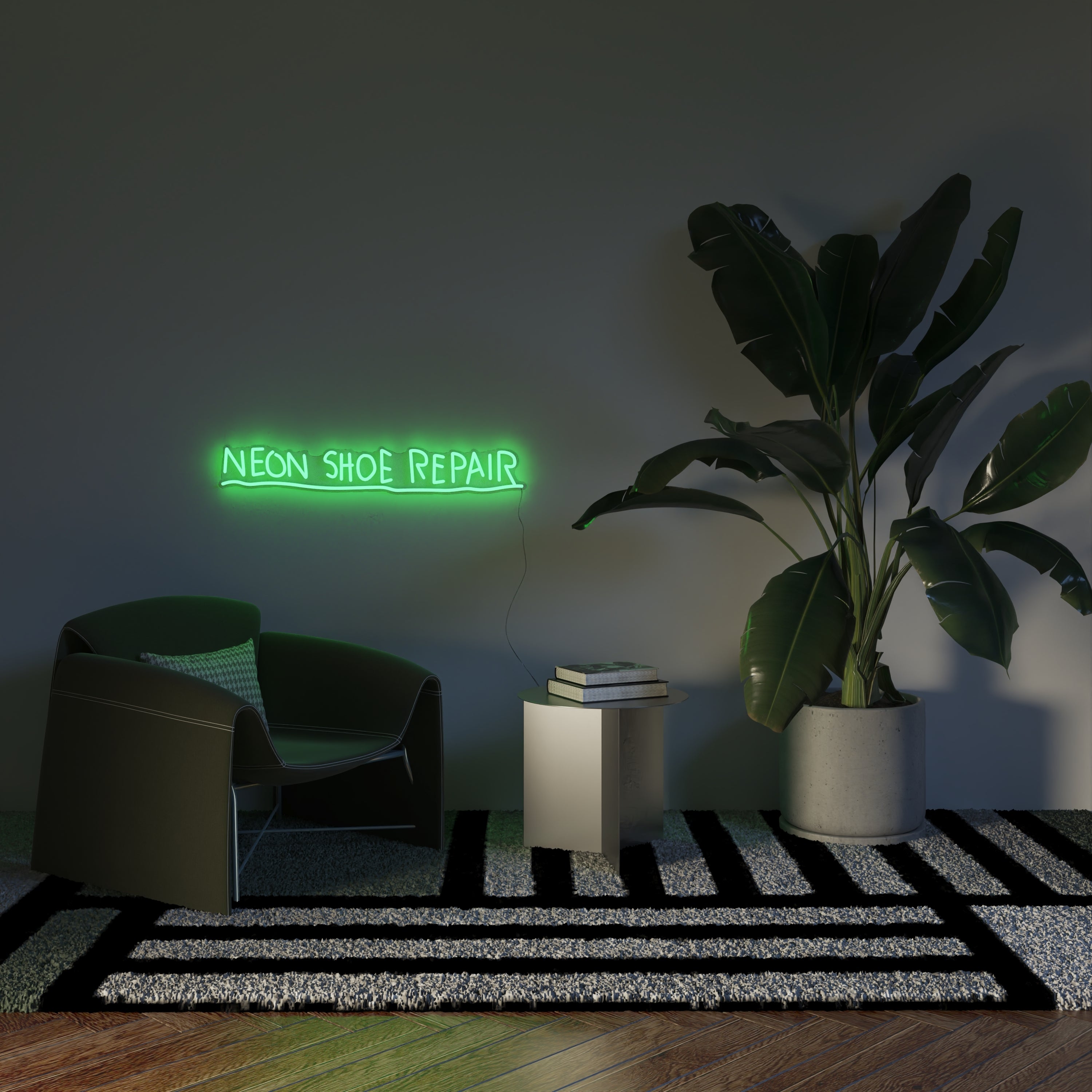 Neon Shoe Repair YP x Jean Michel Basquiat, LED neon sign