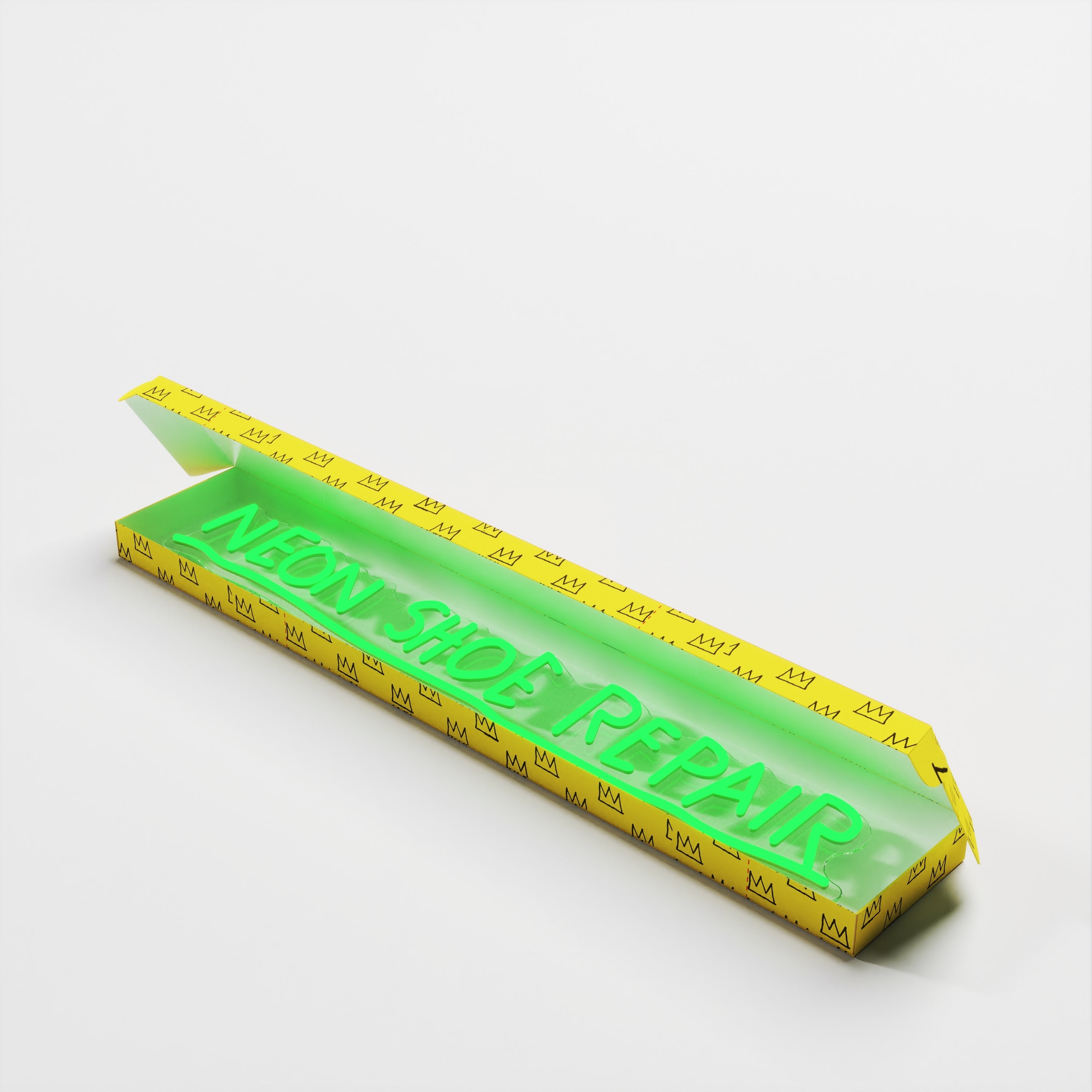 Neon Shoe Repair YP x Jean Michel Basquiat, LED neon sign