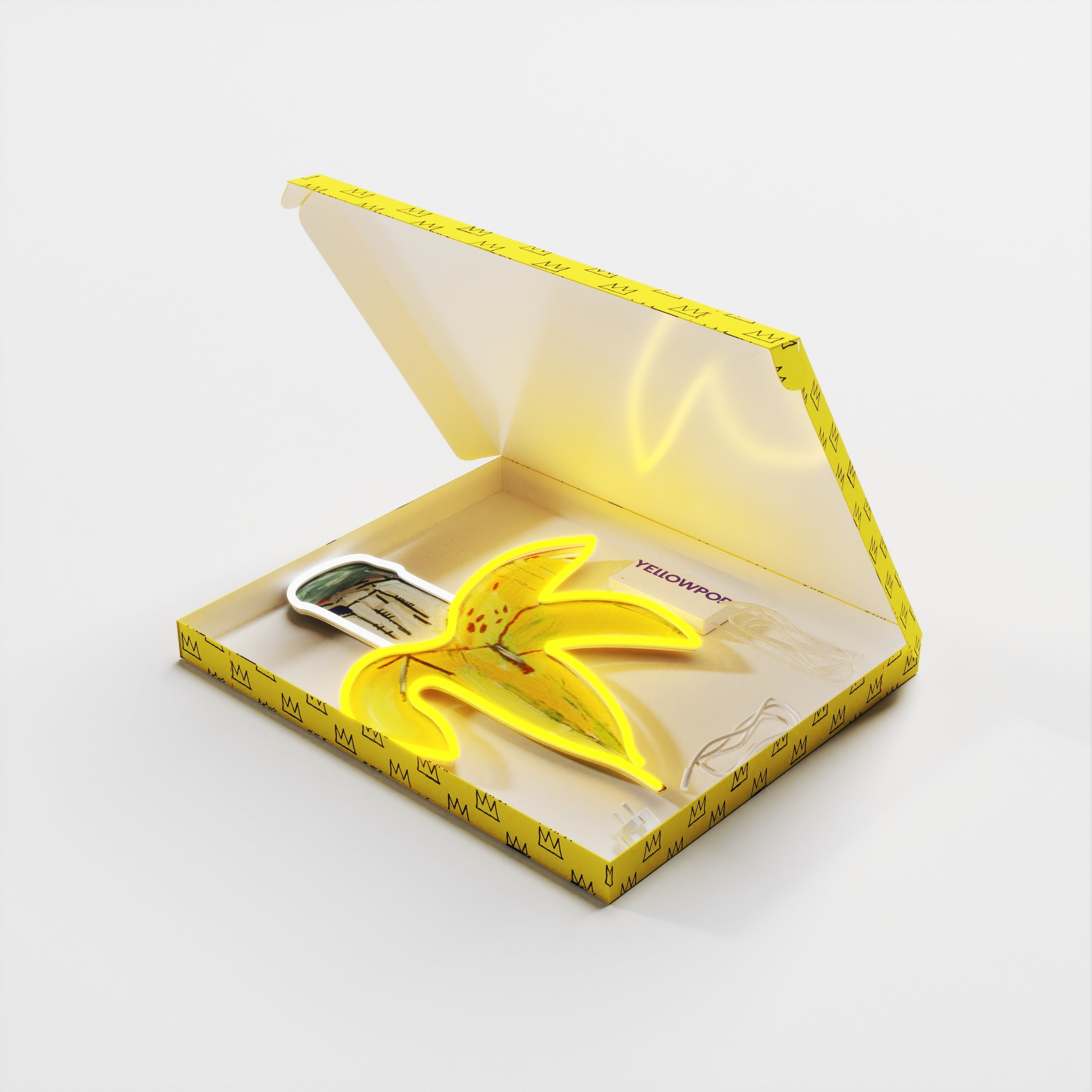 Banana YP x Jean Michel Basquiat, LED neon sign – YELLOWPOP