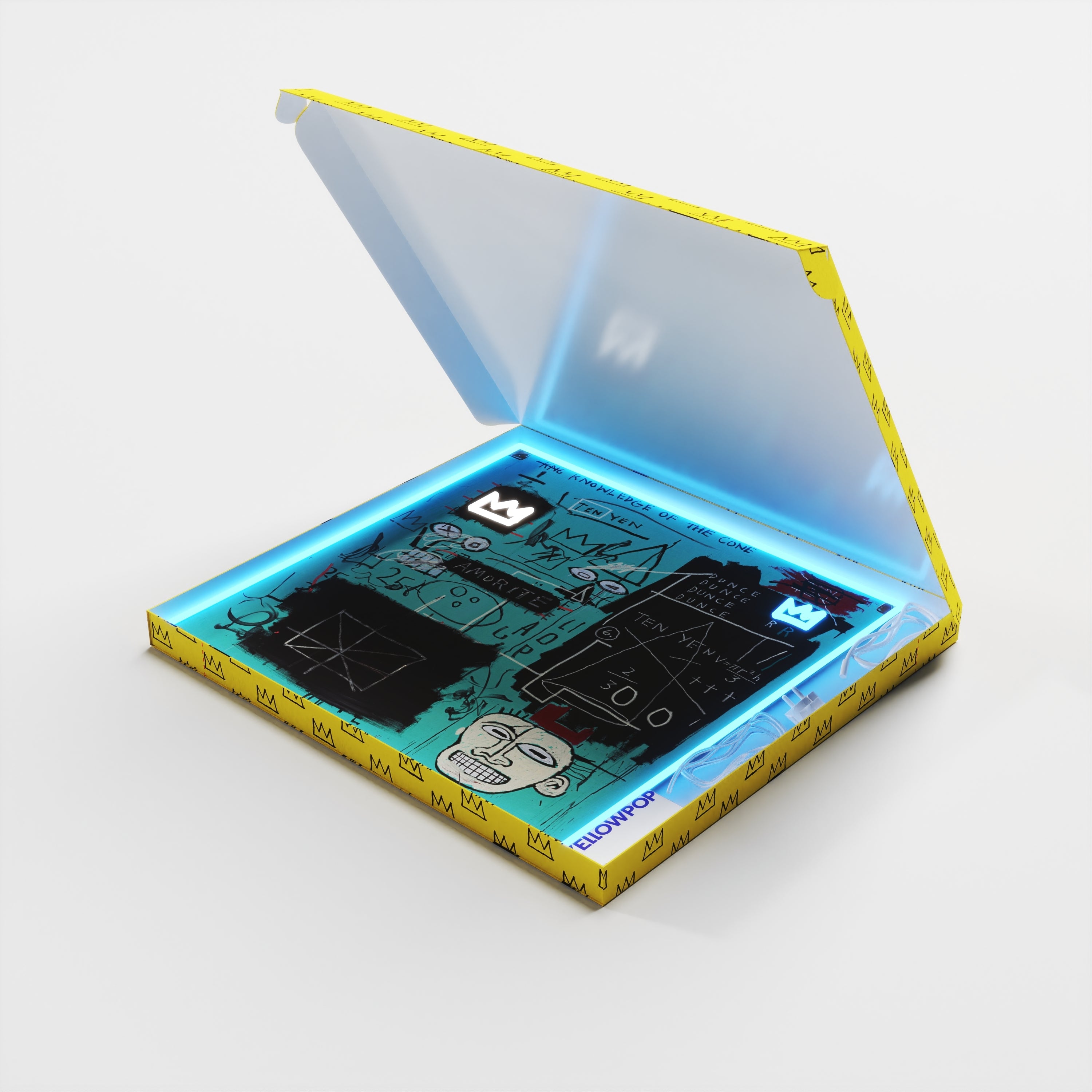 Equals Pi YP x Jean Michel Basquiat, LED neon sign