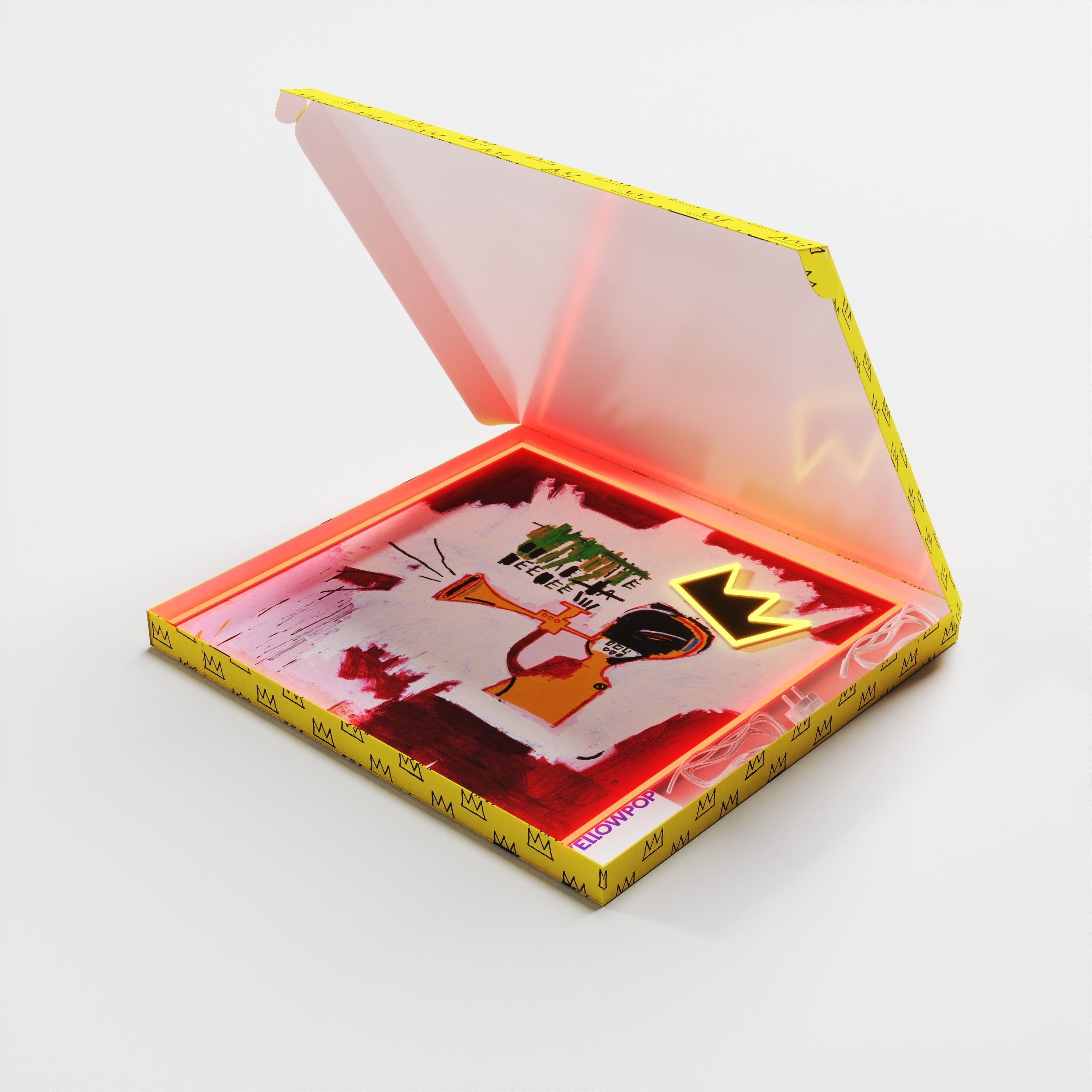 Trumpet Painting YP x Jean Michel Basquiat, LED neon sign