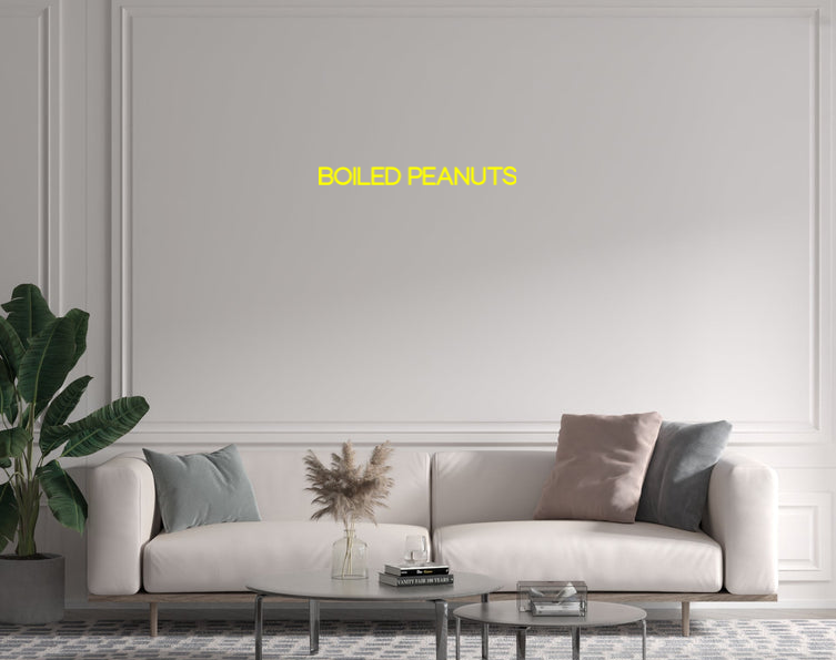 Custom text: BOILED PEANUTS - YELLOWPOP USA