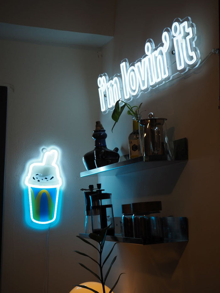 Collection piece styled at home: LED Neon