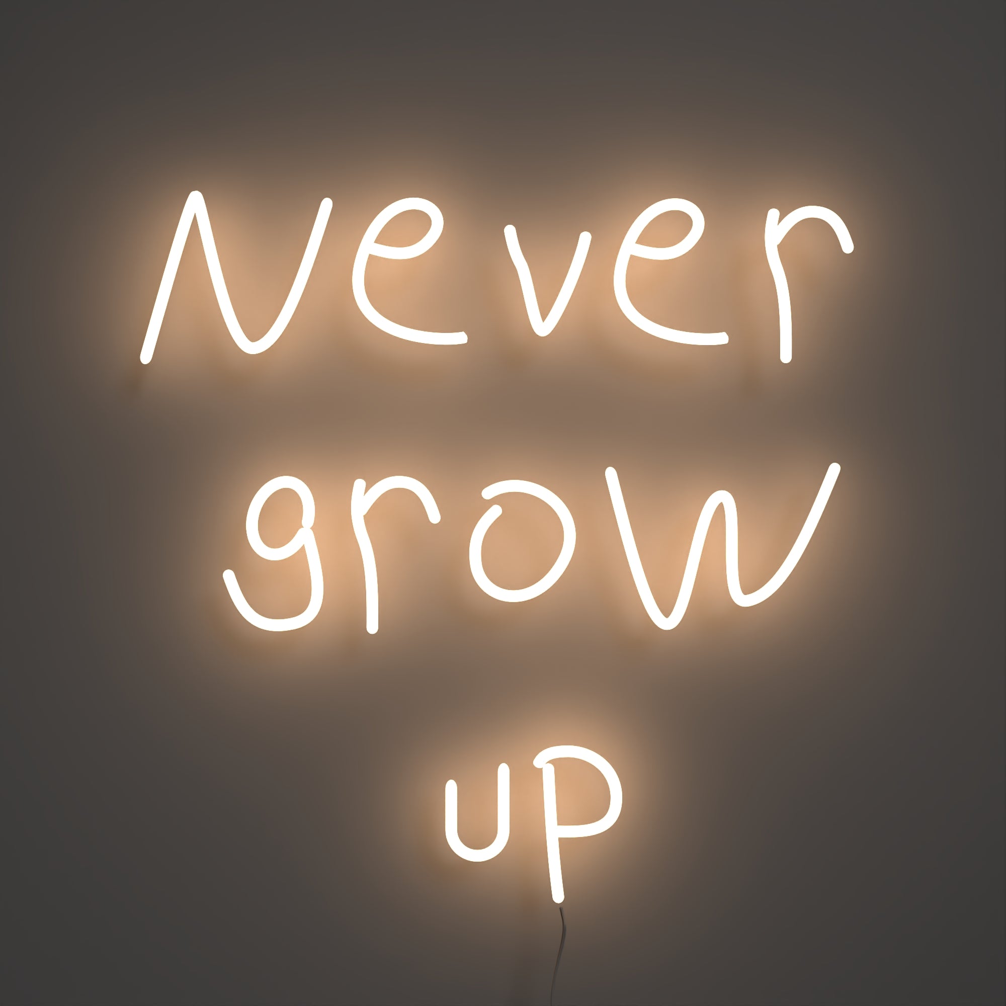 Never grow up - LED neon sign