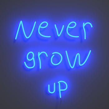 Never grow up - LED neon sign
