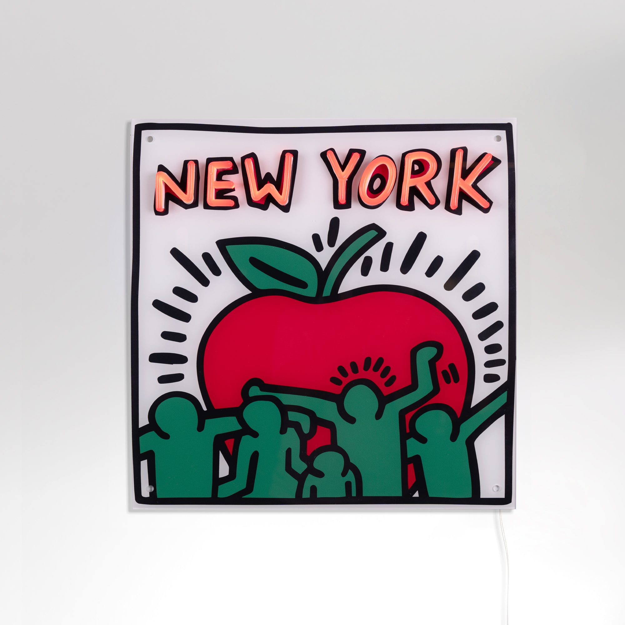 New York Yellowpop x Keith Haring, led neon sign