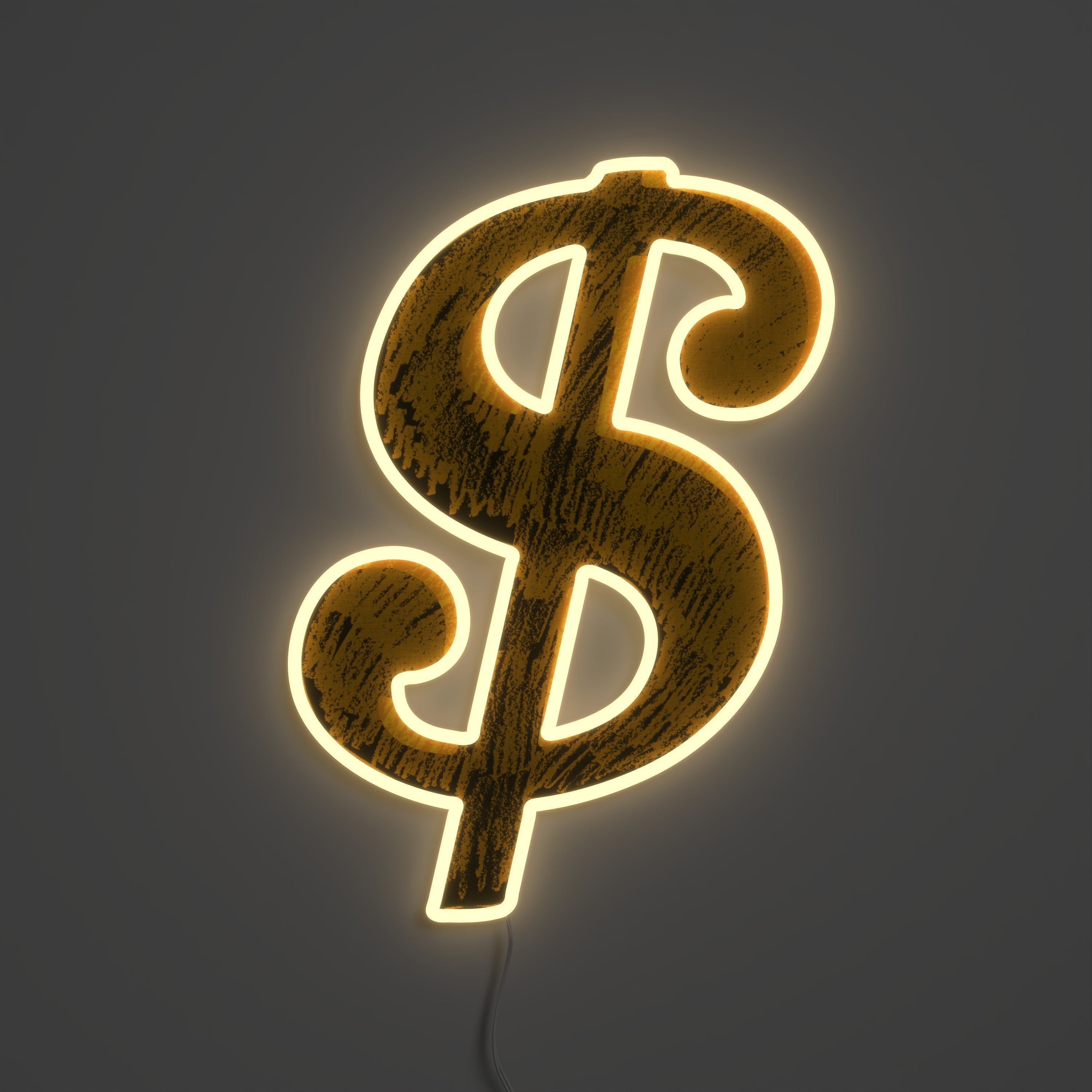 Dollar Sign Yellowpop x Andy Warhol, led neon sign