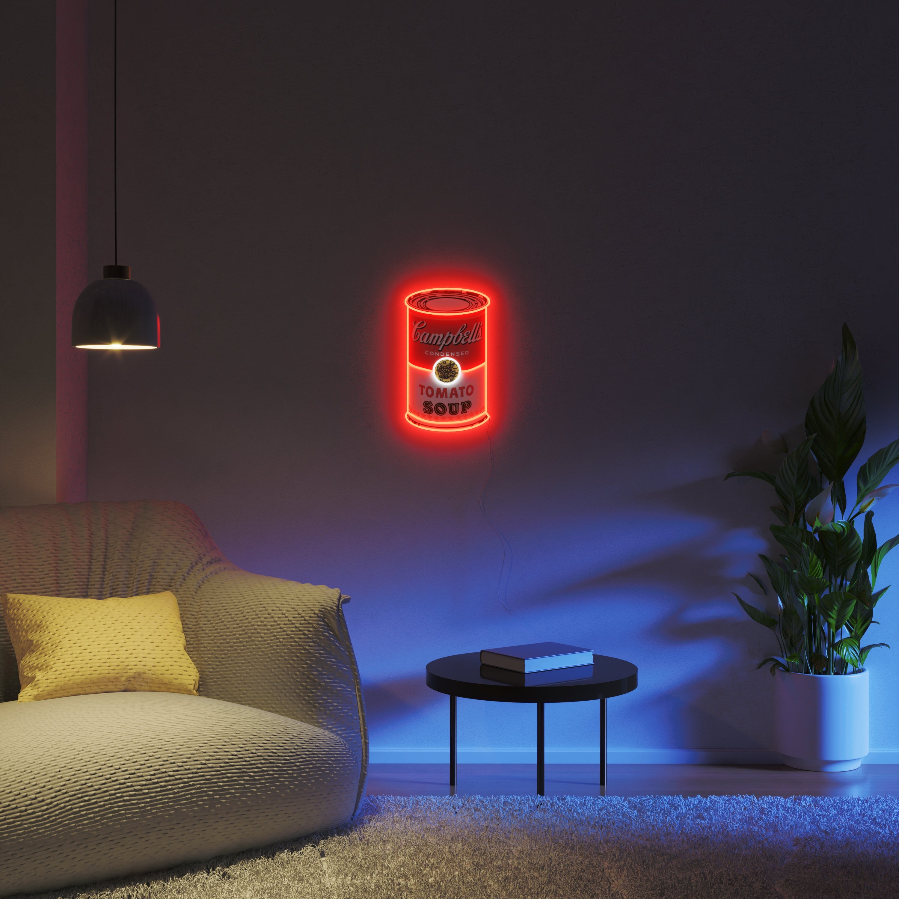 New Campbell Yellowpop x Andy Warhol, led neon sign