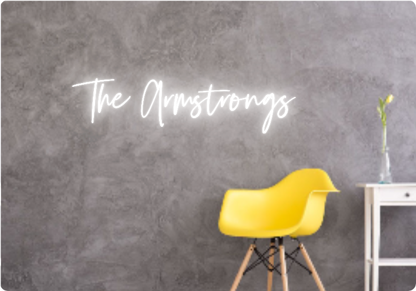 Custom text: The Armstrongs