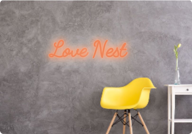 Custom text: Love Nest