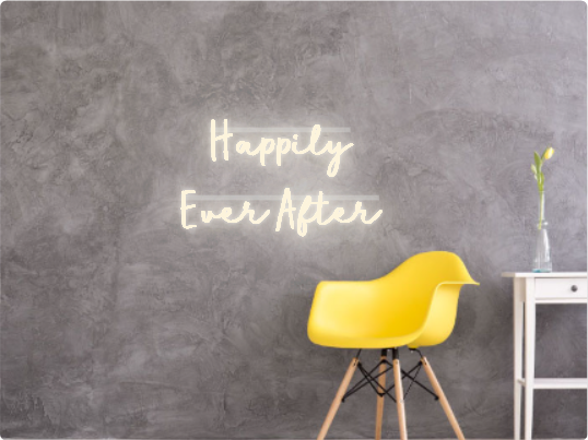 Custom text: Happily 
Ever After