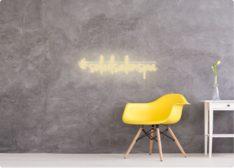 Custom text: #soleilsalonspa