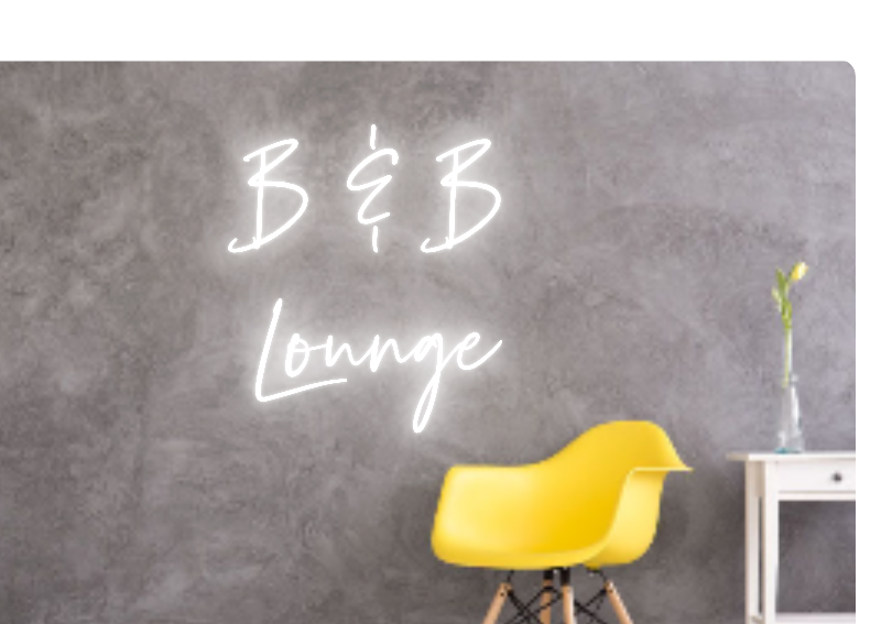 Custom text: B & B 
Lounge