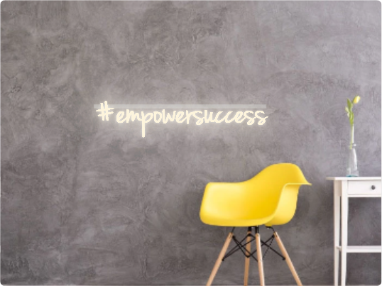 Custom text: #empowersuccess
