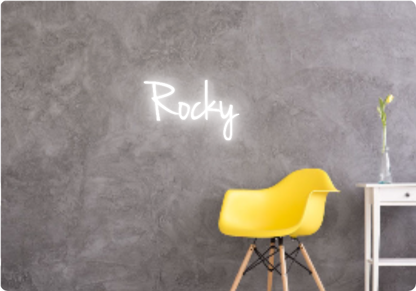 Custom text: Rocky