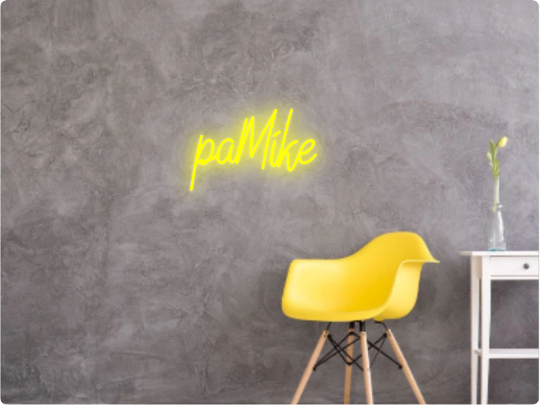 Custom text: paMike - YELLOWPOP USA