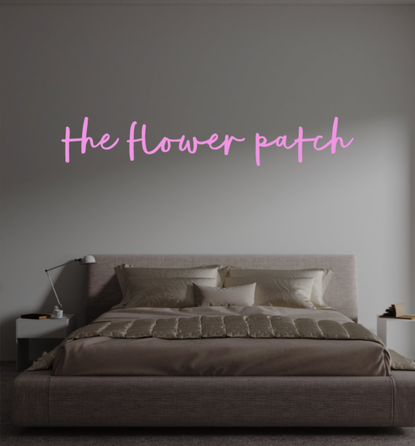 Custom text: the flower patch