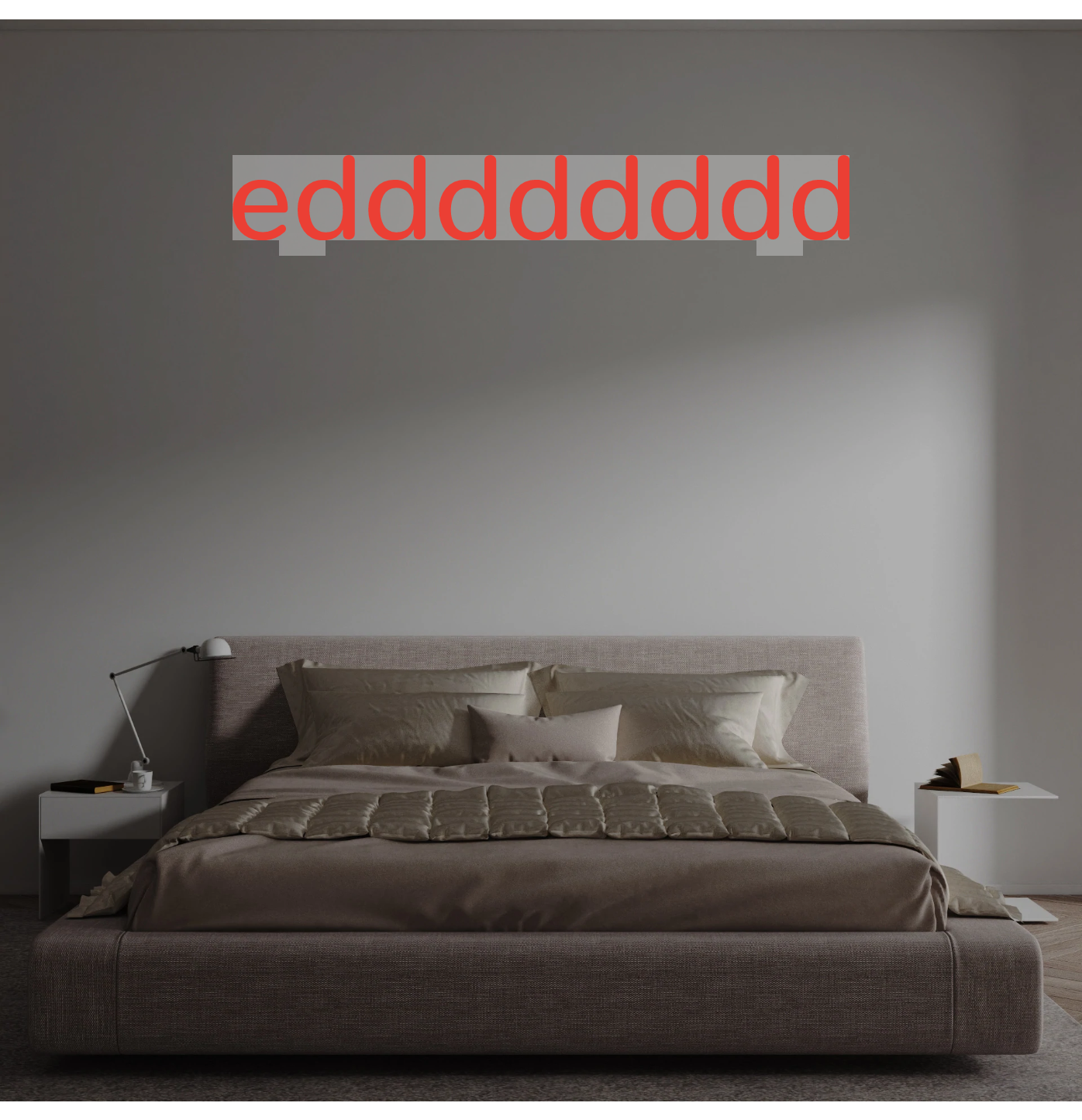 Custom text: edddddddd