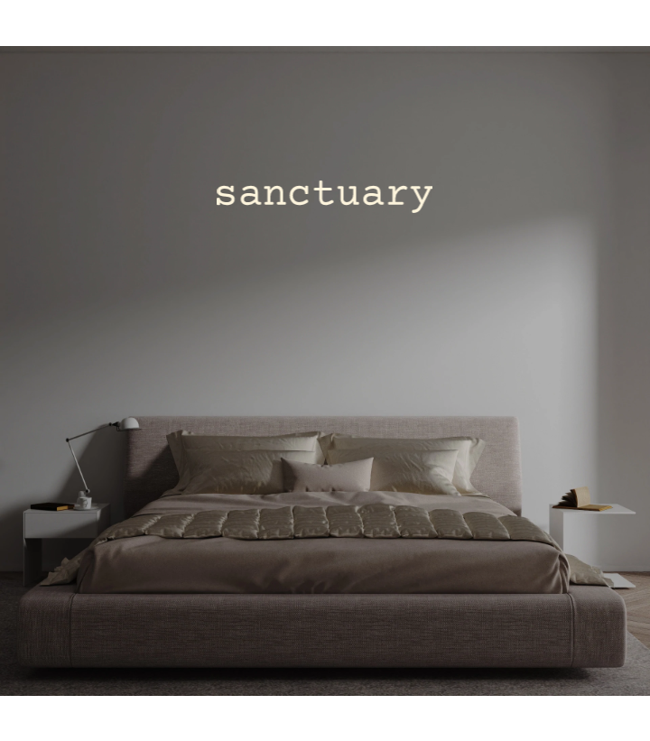Custom text: sanctuary