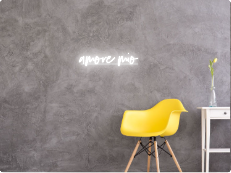 Custom text: amore mio