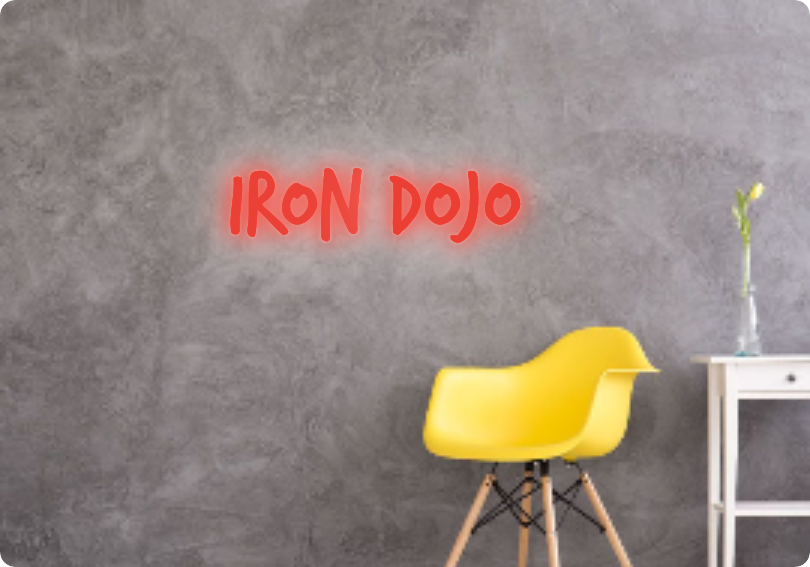 Custom text: Iron Dojo