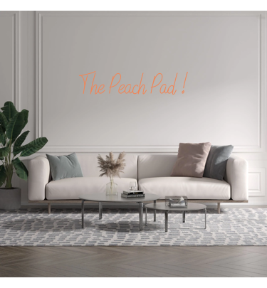 Custom text: The Peach Pad !