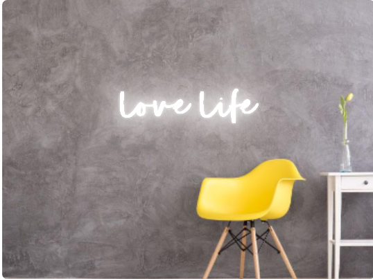 Custom text: love life