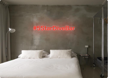 Custom order: #5StarDiveBar