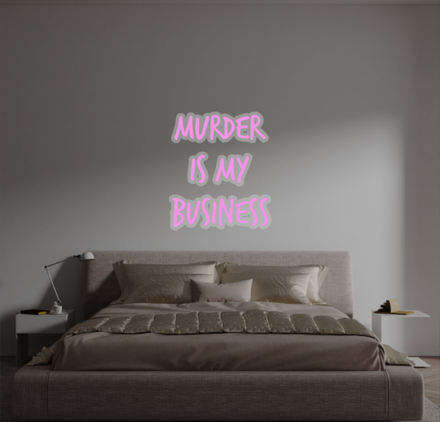 Custom text: Murder
is my
business