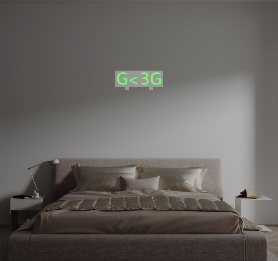 Custom text: G<3G