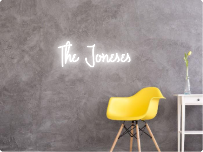 Custom text: The Joneses