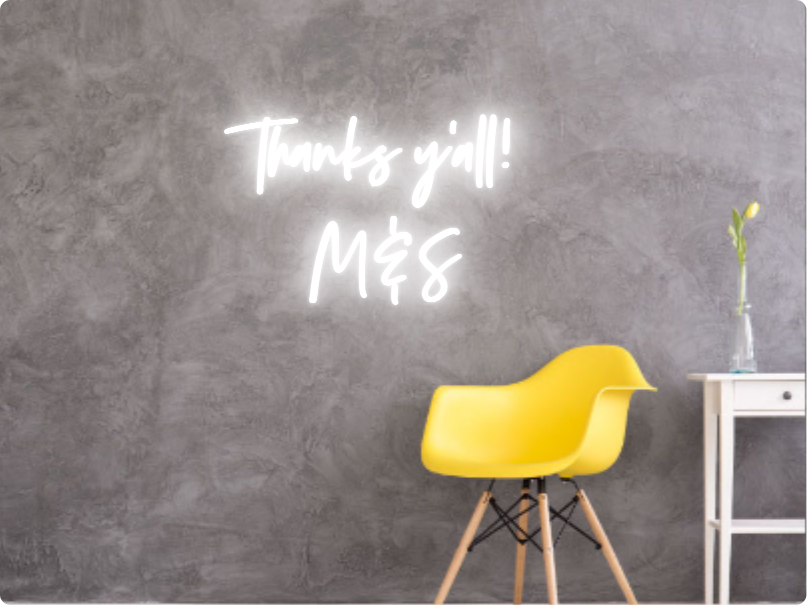 Custom text: Thanks y