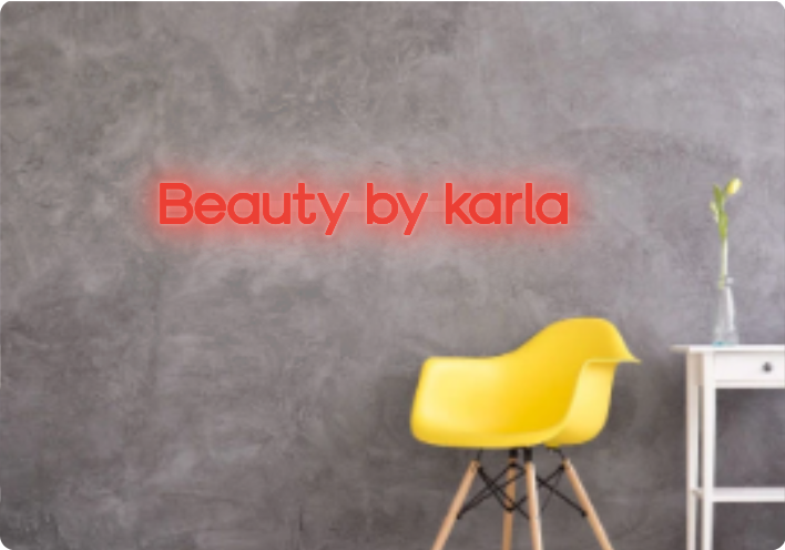 Custom text: Beauty by karla