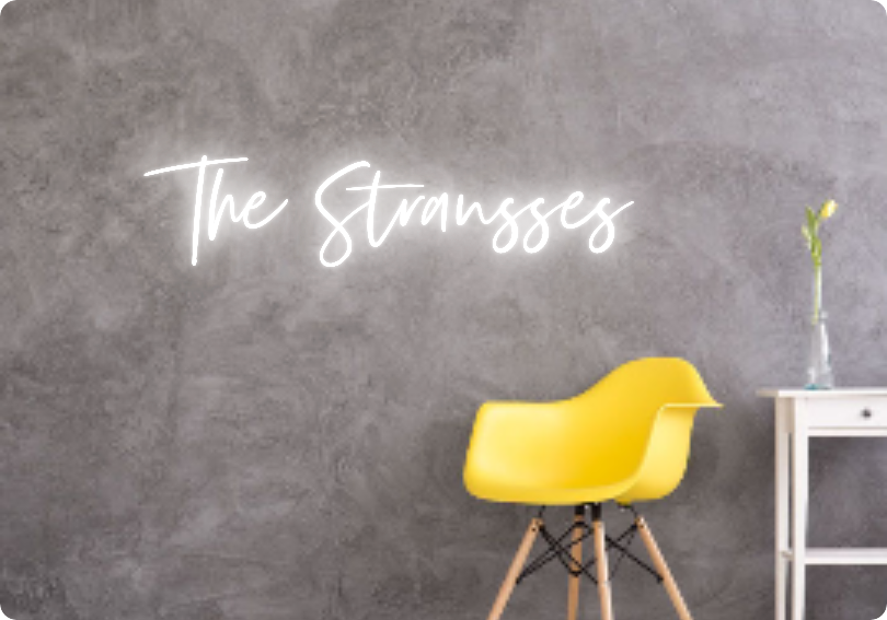 Custom text: The Strausses