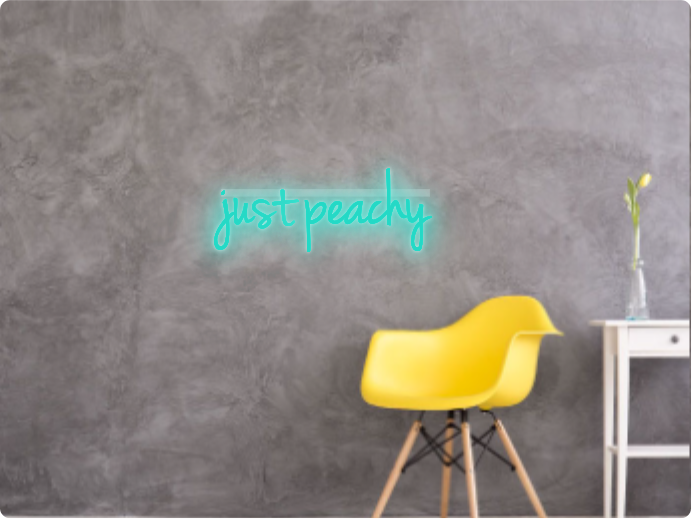 Custom text: just peachy