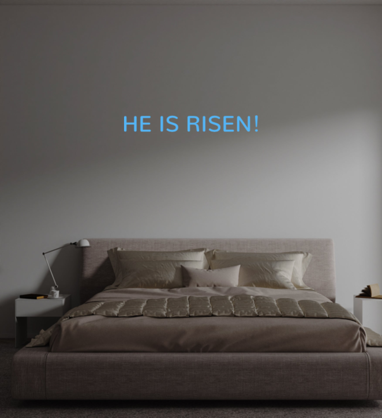 Custom text: HE IS RISEN!