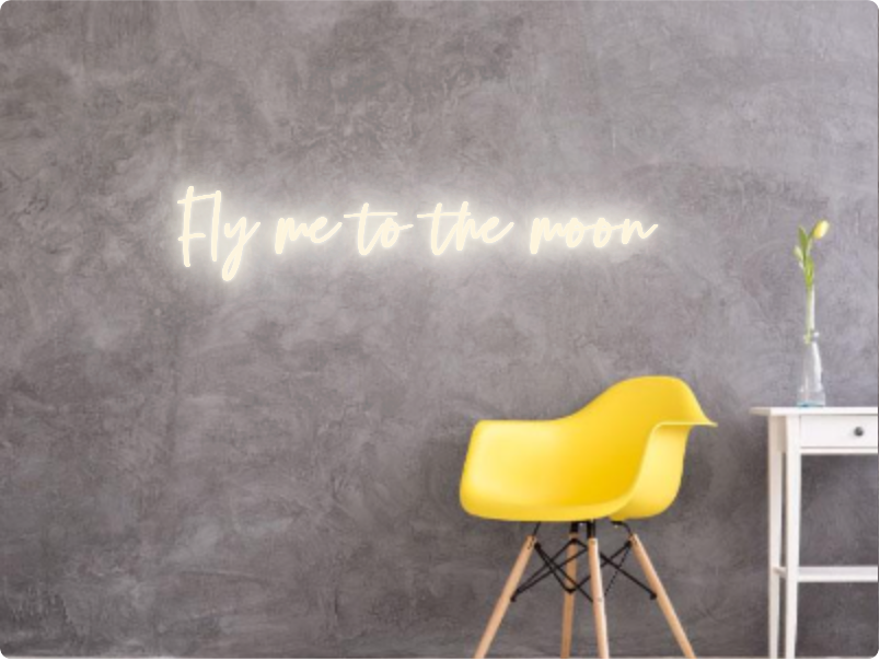 Custom text: Fly me to the moon