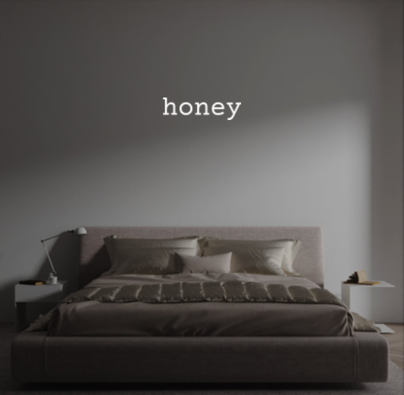 Custom text: honey