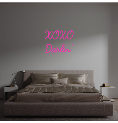Custom text: XOXO
Darlin